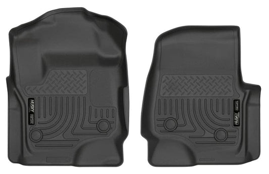 Husky Liners 17 Ford F-250 Super Duty SuperCab WeatherBeater Black Floor Liners | husky-liners-17-ford-f-250-super-duty-supercab-weatherbeater-black-floor-liners | Floor Mats - Rubber | Husky Liners