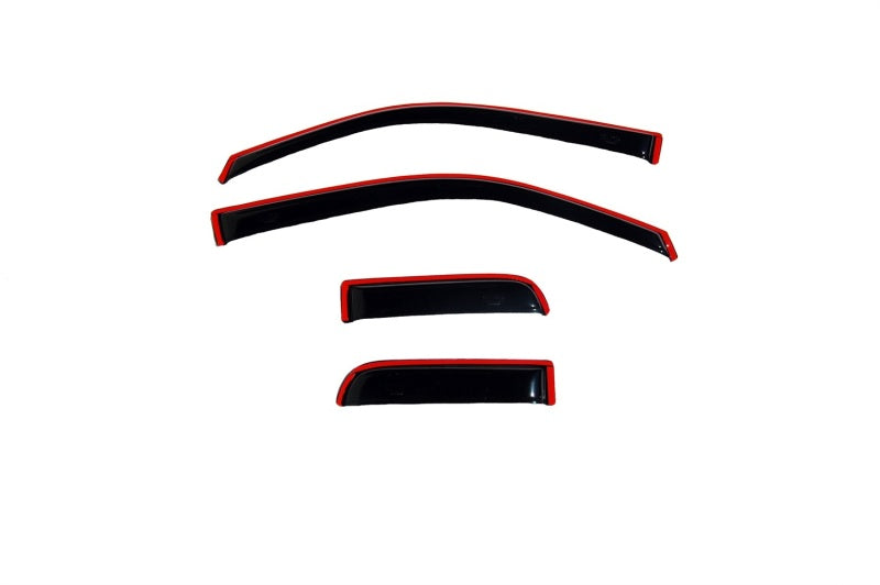 AVS 04-14 Ford F-150 Supercab Ventvisor In-Channel Front & Rear Window Deflectors 4pc - Smoke | avs-04-14-ford-f-150-supercab-ventvisor-in-channel-front-rear-window-deflectors-4pc-smoke | Wind Deflectors | AVS