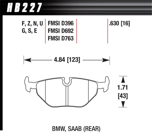 Hawk 92-95 BMW 325iS / 96-02 BMW M3 DTC-70 Race Rear Brake Pads | hawk-92-95-bmw-325is-96-02-bmw-m3-dtc-70-race-rear-brake-pads | Brake Pads - Racing | Hawk Performance