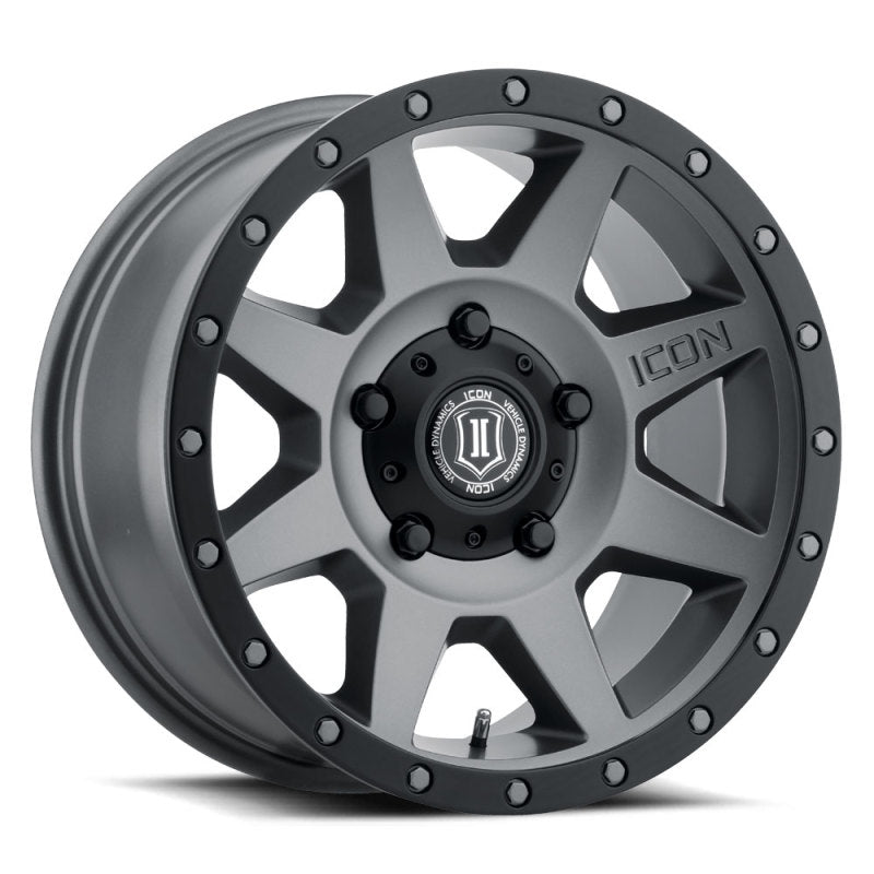 ICON Rebound 18x9 5x150 25mm Offset 6in BS 110.1mm Bore Titanium Wheel | icon-rebound-18x9-5x150-25mm-offset-6in-bs-110-1mm-bore-titanium-wheel | Wheels - Cast | ICON