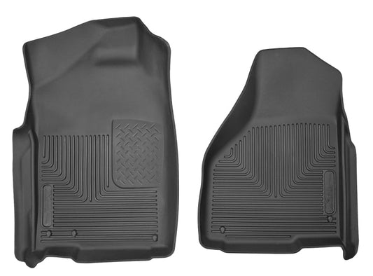 Husky Liners 09-14 Dodge Ram/Ram Quad Cab X-Act Contour Black Front Floor Liners | husky-liners-09-14-dodge-ram-ram-quad-cab-x-act-contour-black-front-floor-liners | Floor Mats - Rubber | Husky Liners