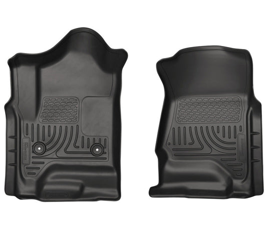 Husky Liners 14 Chevrolet Silverado 1500/GMC Sierra 1500 WeatherBeater Black Front Floor Liners | husky-liners-14-chevrolet-silverado-1500-gmc-sierra-1500-weatherbeater-black-front-floor-liners | Floor Mats - Rubber | Husky Liners