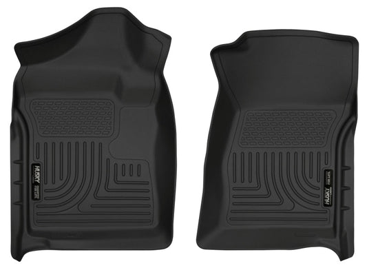 Husky Liners 07-12 Chevrolet Silverado/GMC Sierra Regular Cab WeatherBeater Black Floor Liners | husky-liners-07-12-chevrolet-silverado-gmc-sierra-regular-cab-weatherbeater-black-floor-liners | Floor Mats - Rubber | Husky Liners