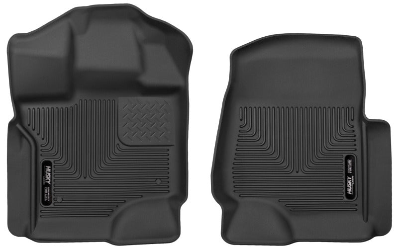 Husky Liners 2015 Ford F-150 SuperCrew Cab X-Act Contour Black Front Seat Floor Liners | husky-liners-2015-ford-f-150-supercrew-cab-x-act-contour-black-front-seat-floor-liners | Floor Mats - Rubber | Husky Liners