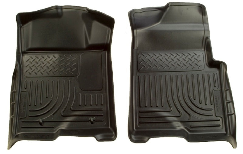 Husky Liners 09-12 Ford F-150 Regular/Super/Super Crew Cab WeatherBeater Black Floor Liners | husky-liners-09-12-ford-f-150-regular-super-super-crew-cab-weatherbeater-black-floor-liners | Floor Mats - Rubber | Husky Liners