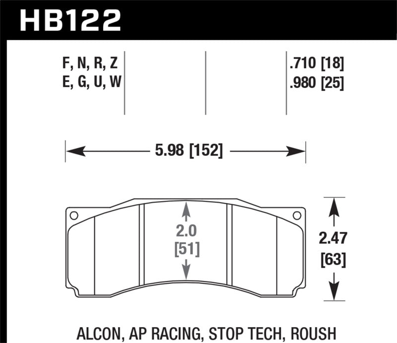 Hawk Stoptech ST-60 Caliper DTC-60 Race Brake Pads | hawk-stoptech-st-60-caliper-dtc-60-race-brake-pads | Brake Pads - Racing | Hawk Performance