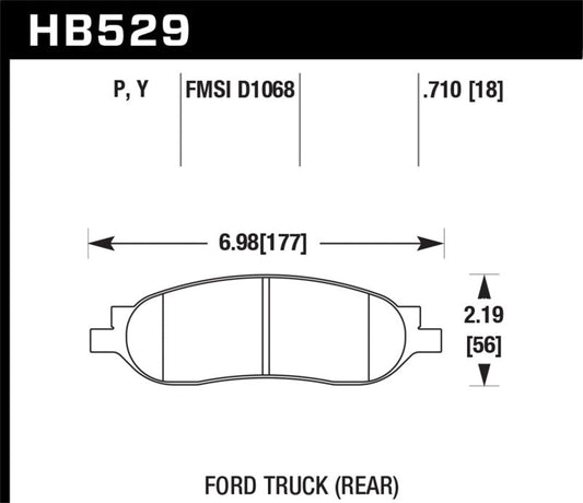 Hawk 05-07 Ford F250/F350 5.4L/6.0L/6.8L LTS Street Rear Brake Pads | hawk-05-07-ford-f250-f350-5-4l-6-0l-6-8l-lts-street-rear-brake-pads | Brake Pads - OE | Hawk Performance