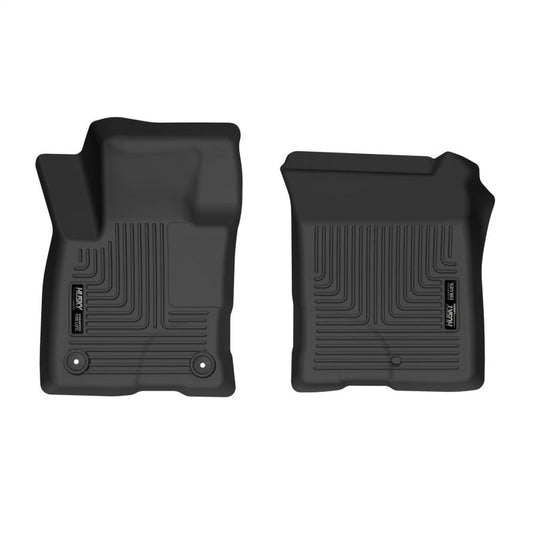 Husky Liners 21-22 Ford Bronco Sport X-act Contour Front & 2nd Seat Floor Liners (Black) | husky-liners-21-22-ford-bronco-sport-x-act-contour-front-2nd-seat-floor-liners-black | Floor Mats - Rubber | Husky Liners
