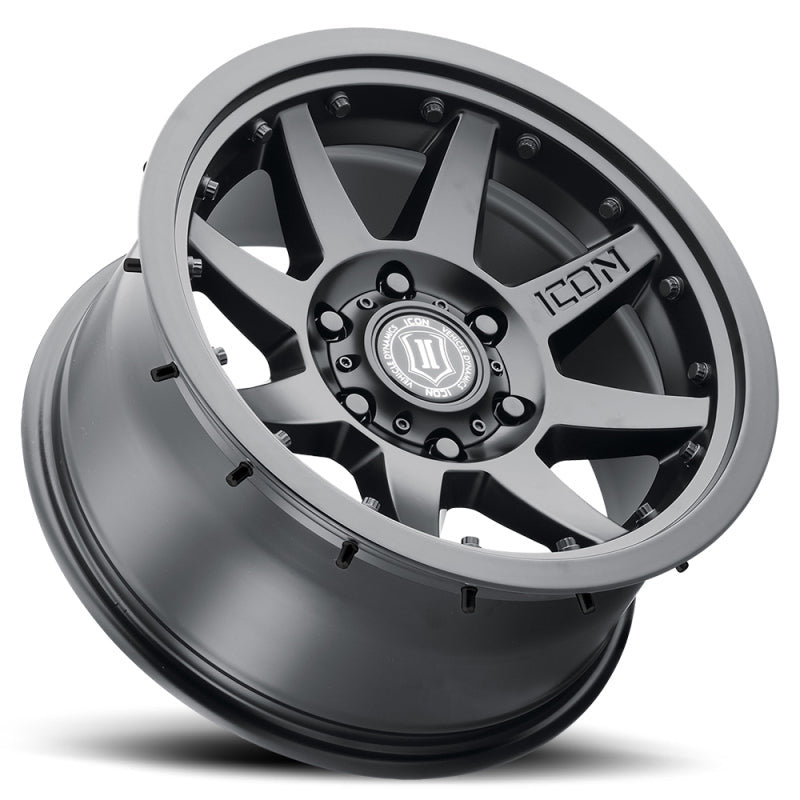 ICON Rebound Pro 17x8.5 5x5 -6mm Offset 4.5in BS 71.5mm Bore Satin Black Wheel | icon-rebound-pro-17x8-5-5x5-6mm-offset-4-5in-bs-71-5mm-bore-satin-black-wheel | Wheels - Cast | ICON
