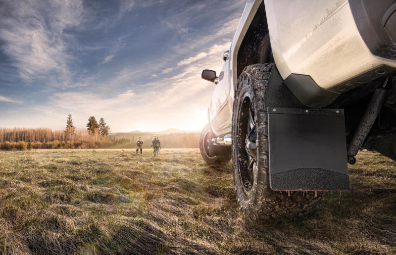 Husky Liners Ford 88-16 F-150/88-99 F-250 12in W Black Top & Weight Kick Back Front Mud Flaps | husky-liners-ford-88-16-f-150-88-99-f-250-12in-w-black-top-weight-kick-back-front-mud-flaps | Mud Flaps | Husky Liners