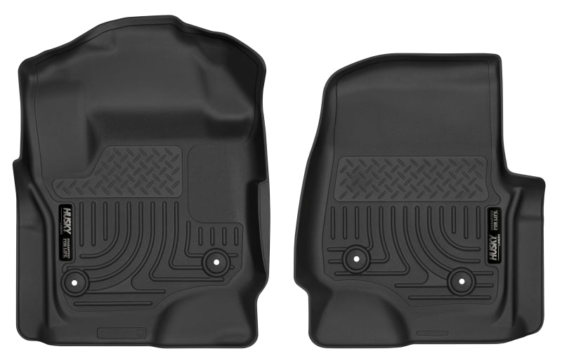 Husky Liners 2017 Ford F250 Crew Cab Vinyl X-Act Contour Black Floor Liners | husky-liners-2017-ford-f250-crew-cab-vinyl-x-act-contour-black-floor-liners | Floor Mats - Rubber | Husky Liners