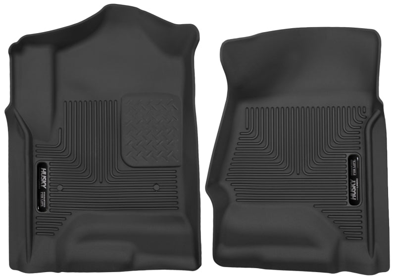 Husky Liners 14 Chevrolet Silverado 1500 / GMC Sierra 1500 X-Act Contour Black Front Floor Liners | husky-liners-14-chevrolet-silverado-1500-gmc-sierra-1500-x-act-contour-black-front-floor-liners | Floor Mats - Rubber | Husky Liners