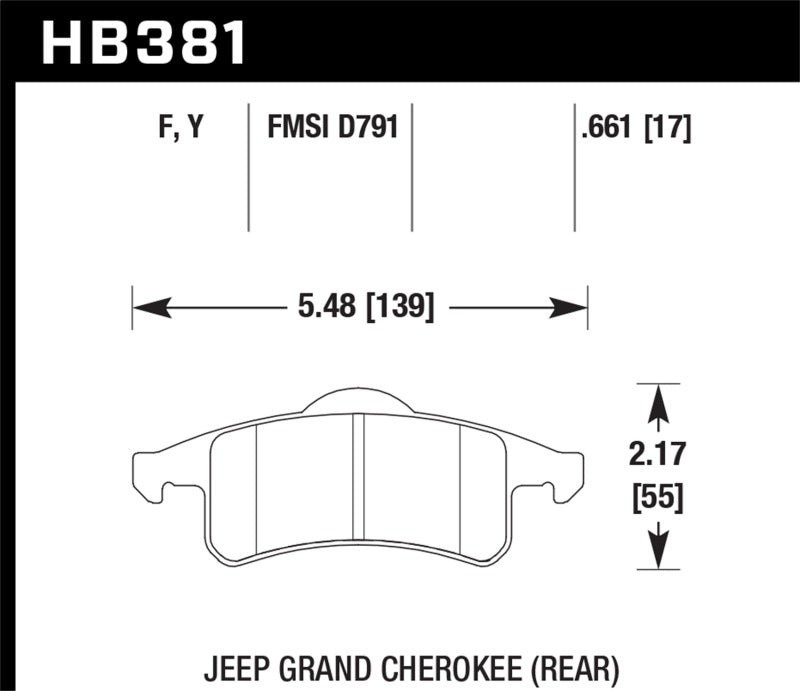 Hawk 99-04 Jeep Grand Cherokee LTS Street Rear Brake Pads | hawk-99-04-jeep-grand-cherokee-lts-street-rear-brake-pads | Brake Pads - OE | Hawk Performance