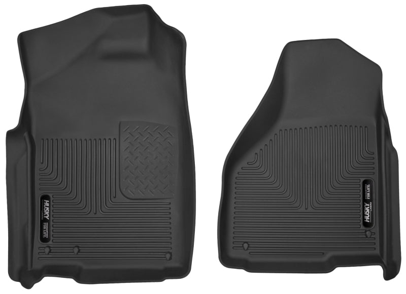 Husky Liners 09-14 Dodge Ram/Ram Quad Cab X-Act Contour Black Front Floor Liners | husky-liners-09-14-dodge-ram-ram-quad-cab-x-act-contour-black-front-floor-liners | Floor Mats - Rubber | Husky Liners