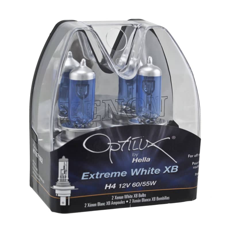 Hella Optilux 12V 60/55W H4/9003 P43t Extreme White XB Bulb (Pair) | hella-optilux-12v-60-55w-h4-9003-p43t-extreme-white-xb-bulb-pair | Bulbs | Hella