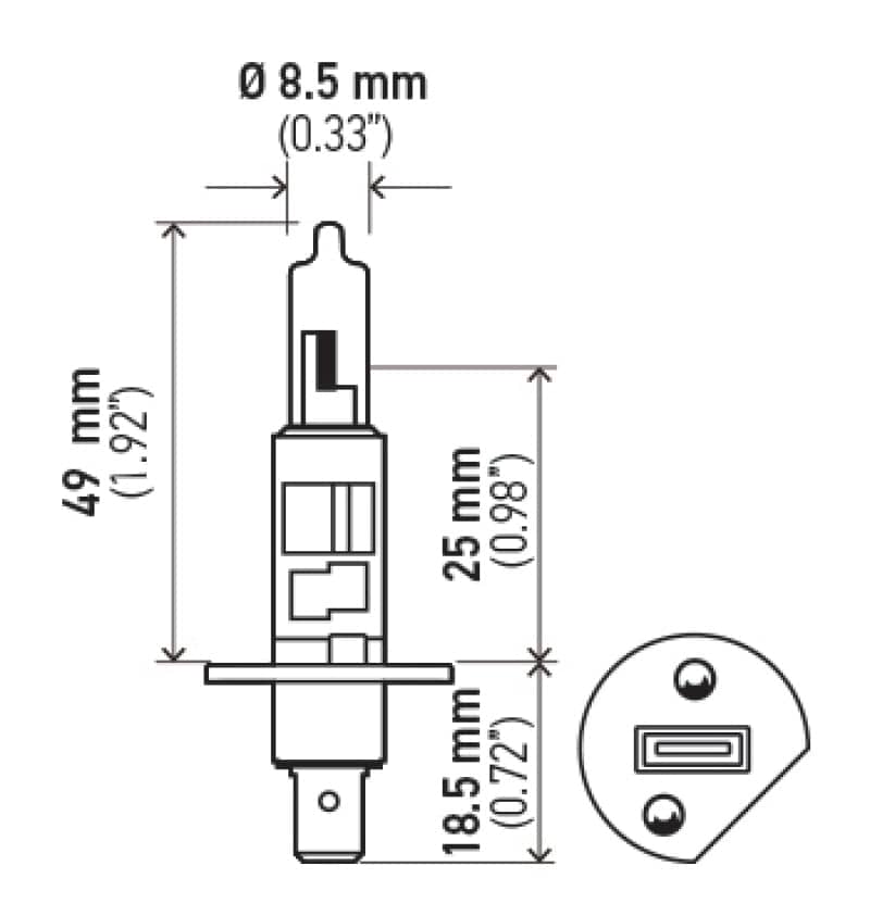 Hella Optilux H1 12V/55W XY Yellow Bulb | hella-optilux-h1-12v-55w-xy-yellow-bulb | Bulbs | Hella