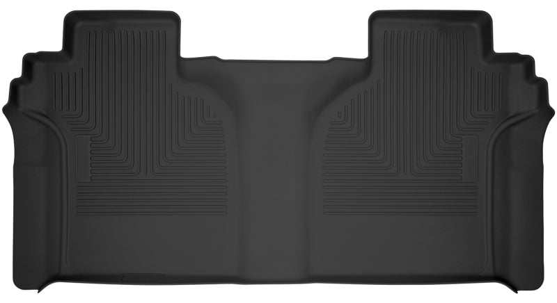 Husky Liners 2019 Chevy Silverado 1500 CC X-Act Contour Black 2nd Seat Floor Liners (Full Coverage) | husky-liners-2019-chevy-silverado-1500-cc-x-act-contour-black-2nd-seat-floor-liners-full-coverage | Floor Mats - Rubber | Husky Liners