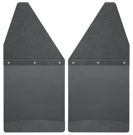 Husky Liners GM 99-16 Silverado/Sierra 12in W Black Top & Weight Kick Back Front Mud Flaps | husky-liners-gm-99-16-silverado-sierra-12in-w-black-top-weight-kick-back-front-mud-flaps | Mud Flaps | Husky Liners