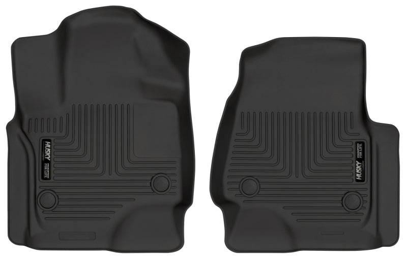 Husky Liners 2018+ Ford Expedition WeatherBeater Black Front Floor Liners | husky-liners-2018-ford-expedition-weatherbeater-black-front-floor-liners | Floor Mats - Rubber | Husky Liners