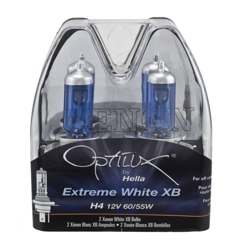 Hella Optilux 12V 60/55W H4/9003 P43t Extreme White XB Bulb (Pair) | hella-optilux-12v-60-55w-h4-9003-p43t-extreme-white-xb-bulb-pair | Bulbs | Hella