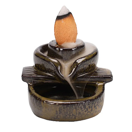 Ceramic Waterfall Incense Holder for Home Decor