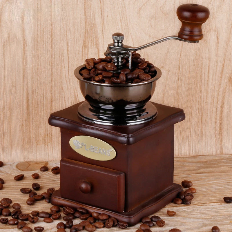 Retro Manual Coffee Grinder Portable Ferris Wheel Coffee Bean Grinder Professional Handmade Coffee Accessories