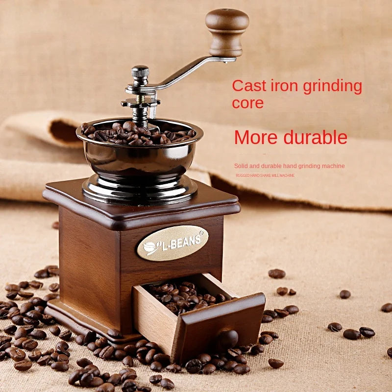 Retro Manual Coffee Grinder Portable Ferris Wheel Coffee Bean Grinder Professional Handmade Coffee Accessories