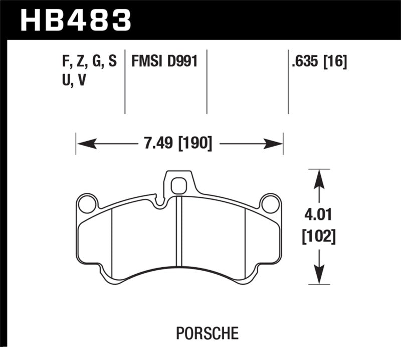 Hawk 2013 Porsche 911 Turbo S HPS 5.0 Front Brake Pads | hawk-2013-porsche-911-turbo-s-hps-5-0-front-brake-pads | Brake Pads - Performance | Hawk Performance