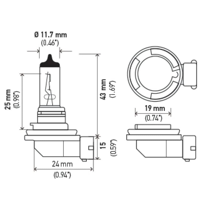 Hella Optilux H8 12V/55W XB Xenon White Bulb (pair) | hella-optilux-h8-12v-55w-xb-xenon-white-bulb-pair | Bulbs | Hella