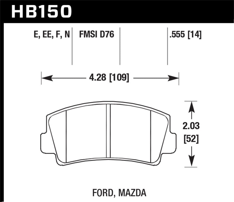Hawk HP+ Street Brake Pads | hawk-hp-street-brake-pads-7 | Brake Pads - Performance | Hawk Performance