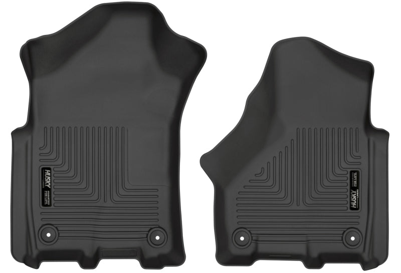 Husky Liners 2019 Ram 2500/3500 Crew Cab/Mega Cab WeatherBeater Black Front Floor Liners | husky-liners-2019-ram-2500-3500-crew-cab-mega-cab-weatherbeater-black-front-floor-liners | Floor Mats - Rubber | Husky Liners