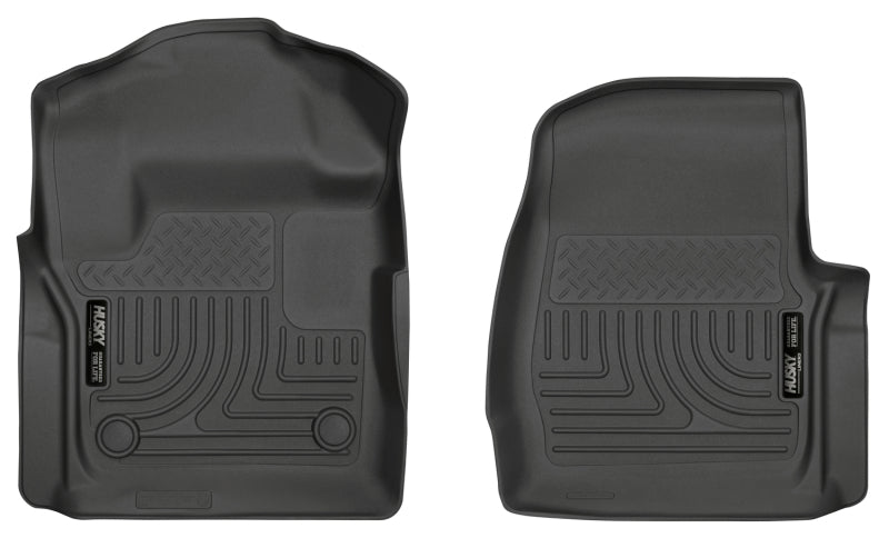 Husky Liners 17 Ford F-250 F-350 Super Duty Standard Cab WeatherBeater Black Front Floor Liners | husky-liners-17-ford-f-250-f-350-super-duty-standard-cab-weatherbeater-black-front-floor-liners | Floor Mats - Rubber | Husky Liners