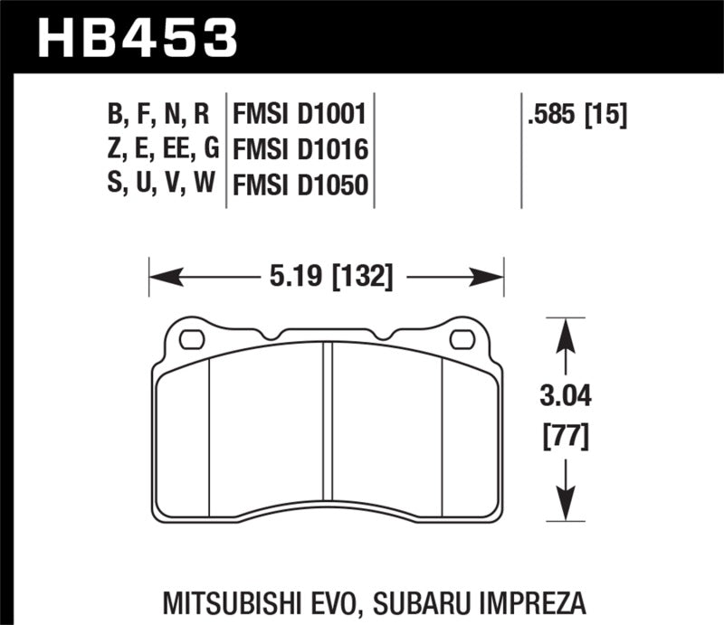 Hawk 03-06 Evo / 04-09 STi / 09-10 Genesis Coupe (Track Only) / 2010 Camaro SS DTC-60 Race Front Bra | hawk-03-06-evo-04-09-sti-09-10-genesis-coupe-track-only-2010-camaro-ss-dtc-60-race-front-bra | Brake Pads - Racing | Hawk Performance