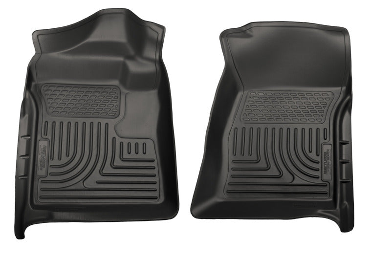 Husky Liners 07-12 Chevrolet Silverado/GMC Sierra Regular Cab WeatherBeater Black Floor Liners | husky-liners-07-12-chevrolet-silverado-gmc-sierra-regular-cab-weatherbeater-black-floor-liners | Floor Mats - Rubber | Husky Liners