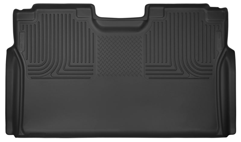 Husky Liners 15-17 Ford F-150 SuperCrew X-Act Contour Black 2nd Seat Floor Liners (Full Coverage) | husky-liners-15-17-ford-f-150-supercrew-x-act-contour-black-2nd-seat-floor-liners-full-coverage | Floor Mats - Rubber | Husky Liners