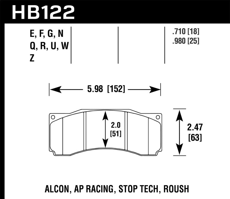 Hawk Stoptech ST-60 Caliper DTC-60 Race Brake Pads | hawk-stoptech-st-60-caliper-dtc-60-race-brake-pads | Brake Pads - Racing | Hawk Performance