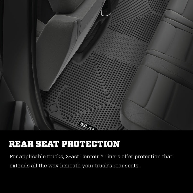 Husky Liners 2019 RAM 1500 Crew Cab/Quad Cab X-Act Contour Black Front Floor Liners | husky-liners-2019-ram-1500-crew-cab-quad-cab-x-act-contour-black-front-floor-liners | Floor Mats - Rubber | Husky Liners