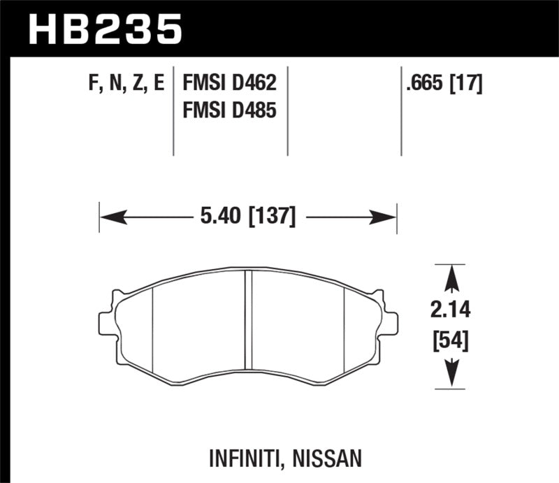 Hawk 91-96 Infiniti G20/ Nissan 240SX/ Sentra HPS Street Front Brake Pads | hawk-91-96-infiniti-g20-nissan-240sx-sentra-hps-street-front-brake-pads | Brake Pads - Performance | Hawk Performance
