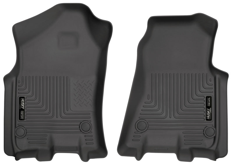 Husky Liners 2019 Ram 1500 Crew Cab WeatherBeater Black Front Row Floor Liners | husky-liners-2019-ram-1500-crew-cab-weatherbeater-black-front-row-floor-liners | Floor Mats - Rubber | Husky Liners