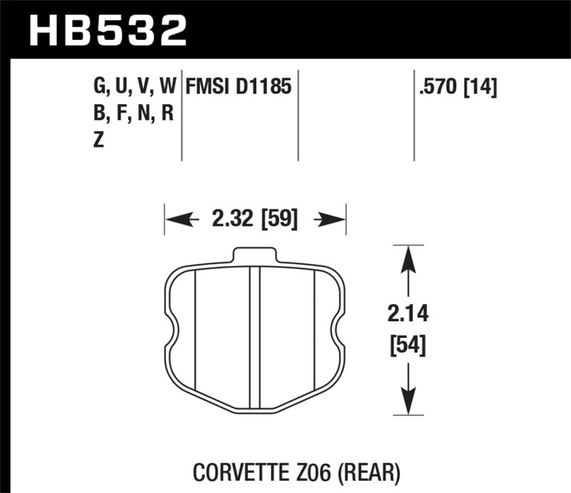 Hawk 2010-2013 Chevrolet Corvette Grand Sport HPS 5.0 Rear Brake Pads | hawk-2010-2013-chevrolet-corvette-grand-sport-hps-5-0-rear-brake-pads | Brake Pads - Performance | Hawk Performance
