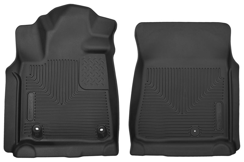 Husky Liners 12-14 Toyota Tundra Pickup(Crew / Ext / Std Cab) X-Act Contour Black Front Floor Liners | husky-liners-12-14-toyota-tundra-pickupcrew-ext-std-cab-x-act-contour-black-front-floor-liners | Floor Mats - Rubber | Husky Liners