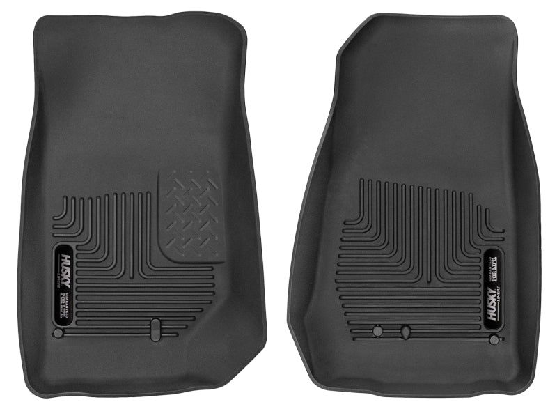 Husky Liners 2007-2014 Jeep Wrangler (2Dr/4Dr Unlimited) X-Act Contour Black Front Floor Liners | husky-liners-2007-2014-jeep-wrangler-2dr-4dr-unlimited-x-act-contour-black-front-floor-liners | Floor Mats - Rubber | Husky Liners