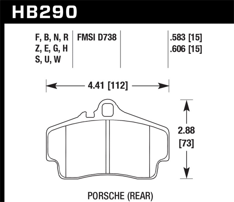 Hawk 98 Porsche 911 Targa/99-08 911 Carrera 4/00-06 Boxster S DTC-70 15mm Rear Brake Pads | hawk-98-porsche-911-targa-99-08-911-carrera-4-00-06-boxster-s-dtc-70-15mm-rear-brake-pads | Brake Pads - Racing | Hawk Performance