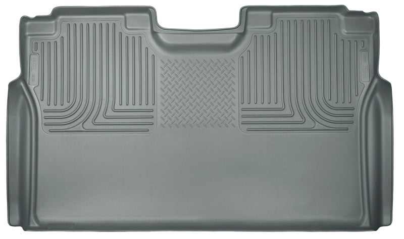 Husky Liners 15 Ford F-150 SuperCrew Cab WeatherBeater Grey 2nd Seat Floor Liner | husky-liners-15-ford-f-150-supercrew-cab-weatherbeater-grey-2nd-seat-floor-liner | Floor Mats - Rubber | Husky Liners