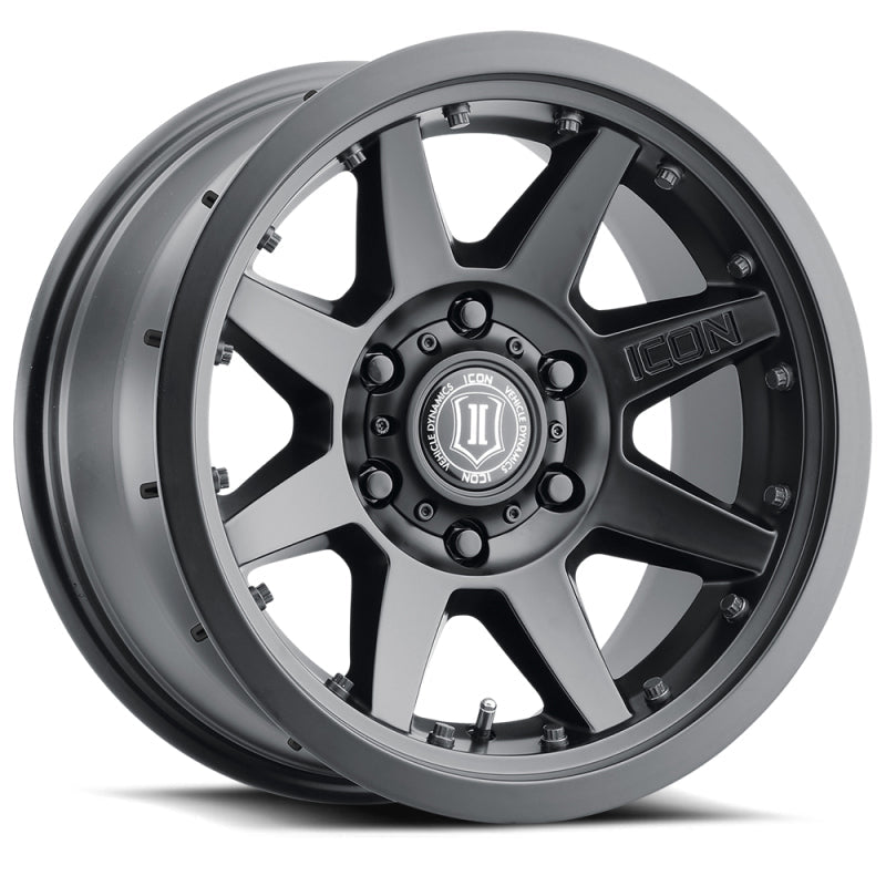 ICON Rebound Pro 17x8.5 5x5 -6mm Offset 4.5in BS 71.5mm Bore Satin Black Wheel | icon-rebound-pro-17x8-5-5x5-6mm-offset-4-5in-bs-71-5mm-bore-satin-black-wheel | Wheels - Cast | ICON