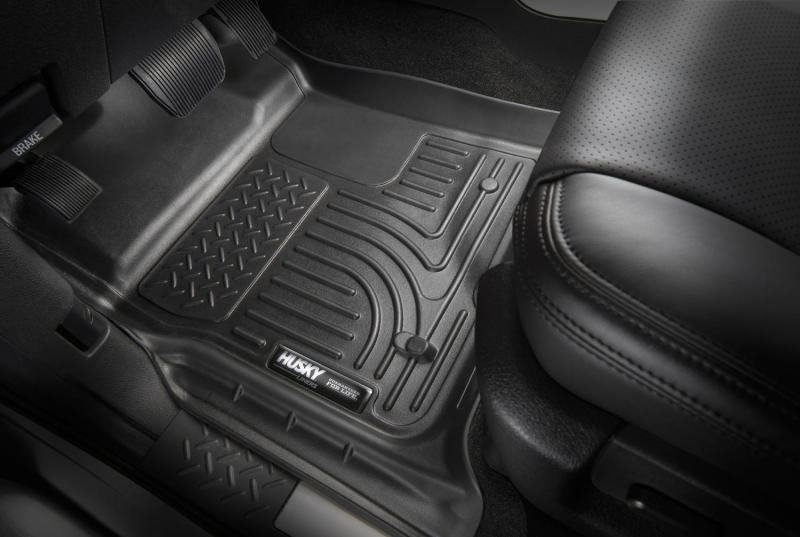 Husky Liners 09-14 Chevy Traverse/07-14 GMC Acadia Weatherbeater Black 2nd Seat Floor Liners | husky-liners-09-14-chevy-traverse-07-14-gmc-acadia-weatherbeater-black-2nd-seat-floor-liners | Floor Mats - Rubber | Husky Liners