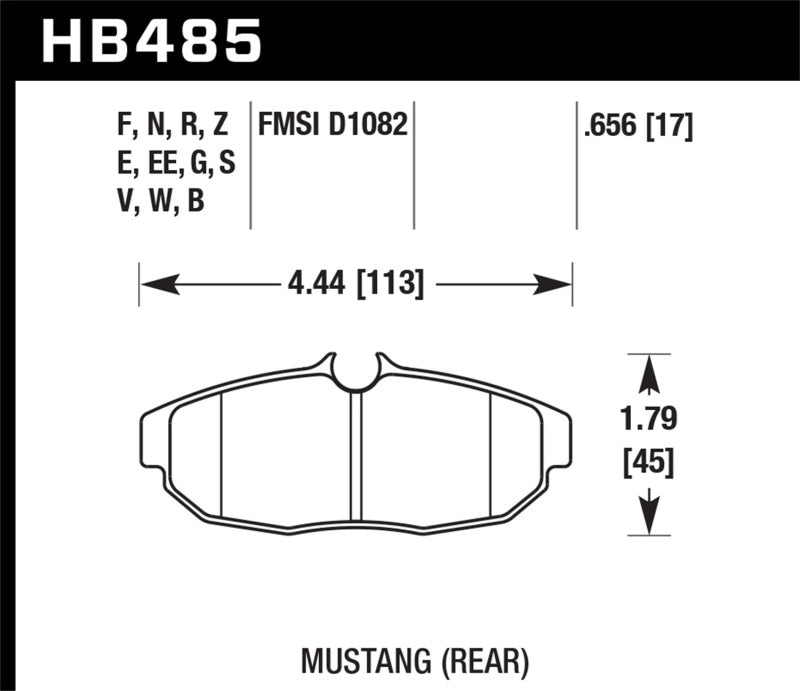 Hawk 2011-2012 Ford Mustang 5.0L Perf. 5.0 (w/Brembo Brakes) High Perf. Street 5.0 Rear Brake Pads | hawk-2011-2012-ford-mustang-5-0l-perf-5-0-w-brembo-brakes-high-perf-street-5-0-rear-brake-pads | Brake Pads - Performance | Hawk Performance