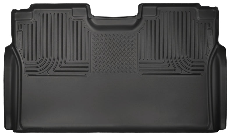 Husky Liners 15 Ford F-150 SuperCrew Cab WeatherBeater Black 2nd Seat Floor Liner | husky-liners-15-ford-f-150-supercrew-cab-weatherbeater-black-2nd-seat-floor-liner | Floor Mats - Rubber | Husky Liners