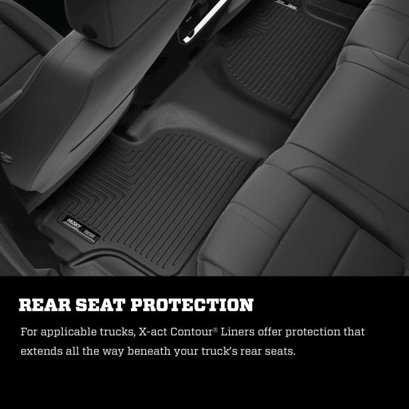 Husky Liners 2019 Ford Ranger SuperCrew Cab X-Act Contour Black Floor Liners (2nd Row) | husky-liners-2019-ford-ranger-supercrew-cab-x-act-contour-black-floor-liners-2nd-row | Floor Mats - Rubber | Husky Liners