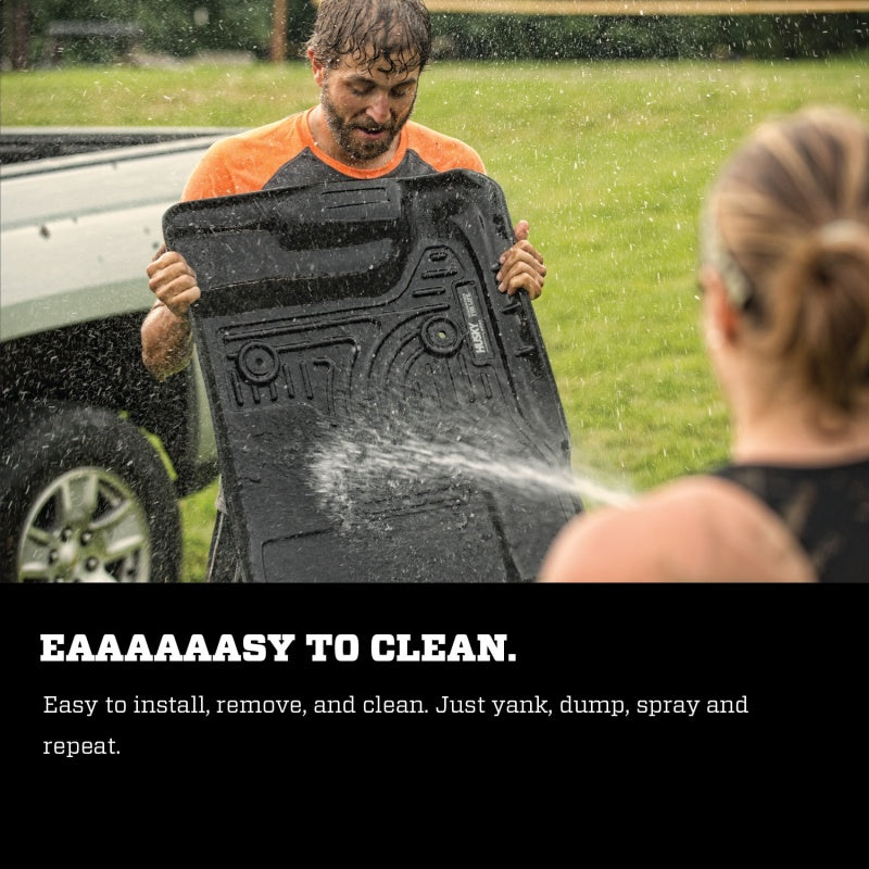 Husky Liners 2016 Nissan Titan XD Crew Cab WeatherBeater Front Row Black Floor Liners | husky-liners-2016-nissan-titan-xd-crew-cab-weatherbeater-front-row-black-floor-liners | Floor Mats - Rubber | Husky Liners